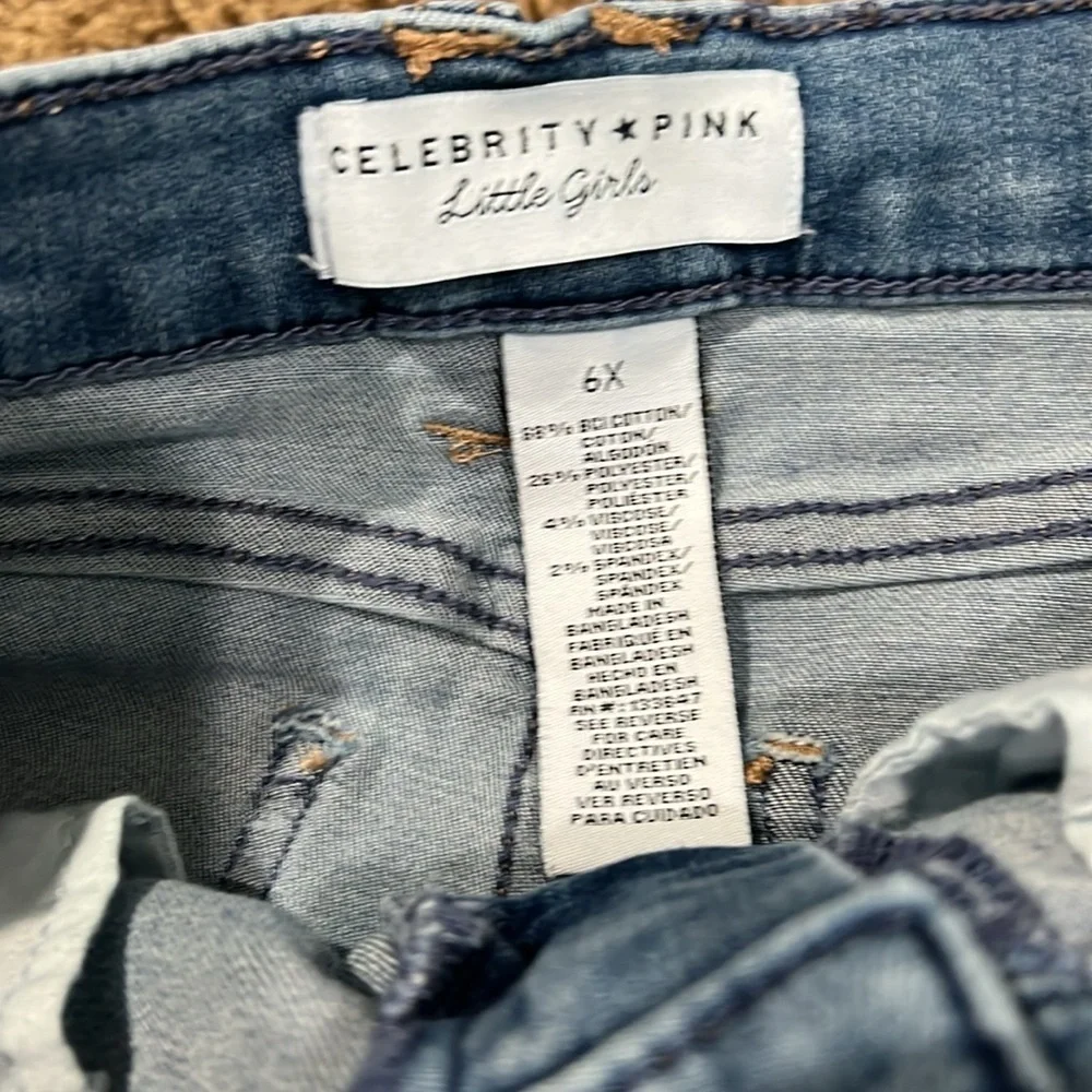 Celebrity Pink Blue Distressed Jeans